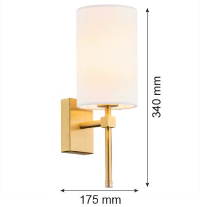 Argon 8034 - Aplique ABRUZZO 1xE14/7W/230V latón/blanco