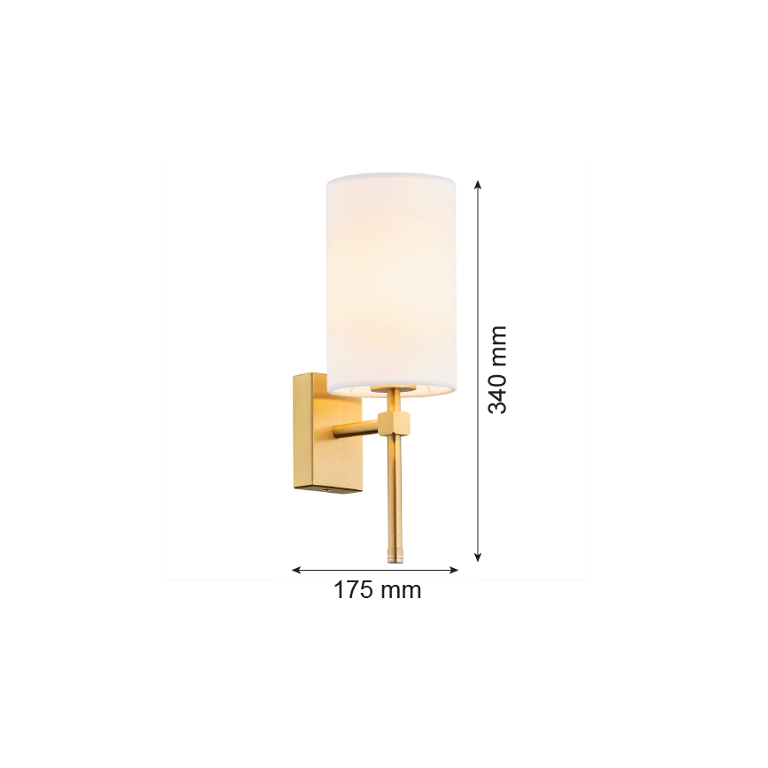 Argon 8034 - Aplique ABRUZZO 1xE14/7W/230V latón/blanco