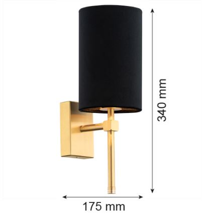 Argon 8035 - Aplique ABRUZZO 1xE14/7W/230V latón/negro