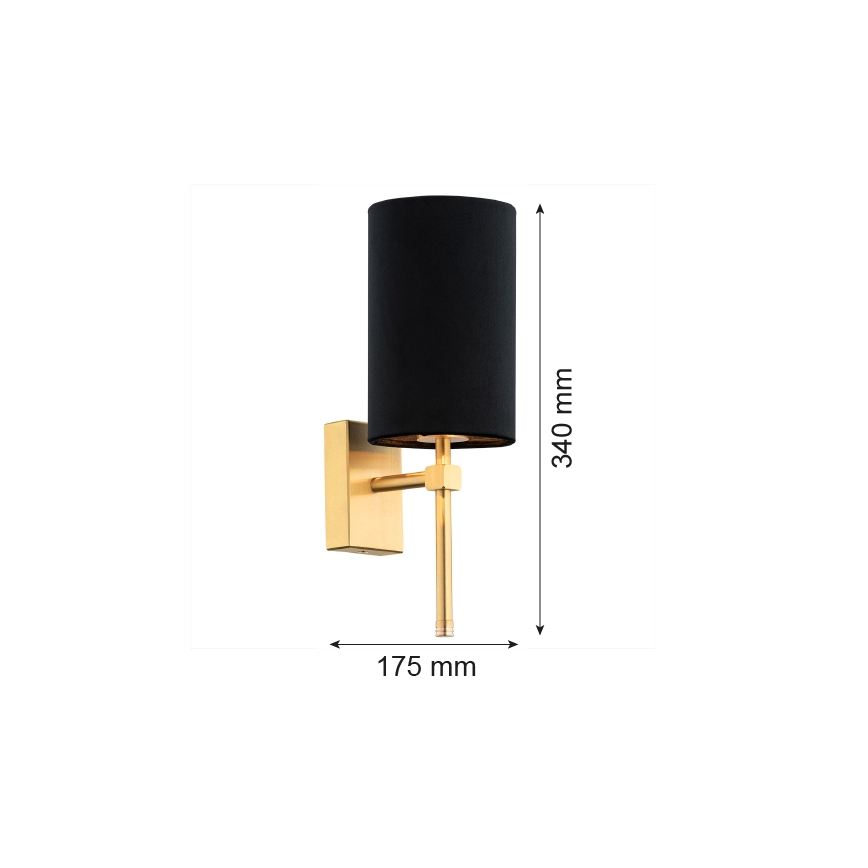 Argon 8035 - Aplique ABRUZZO 1xE14/7W/230V latón/negro