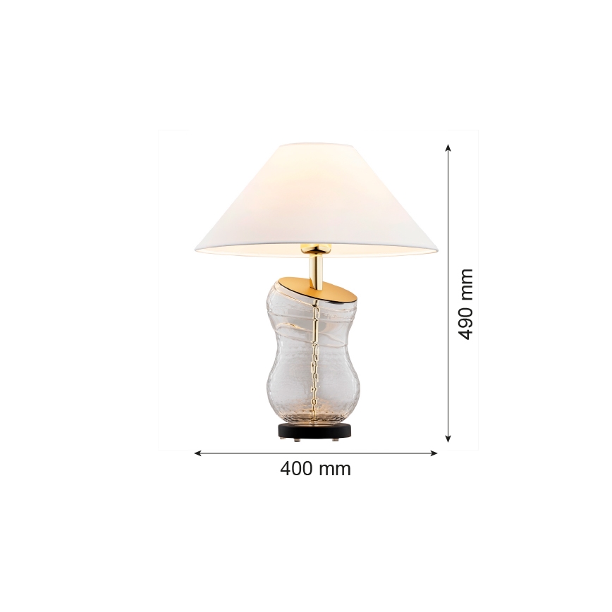 Argon 8036 - Lámpara de mesa VENETO 1xE27/15W/230V blanco/latón/negro