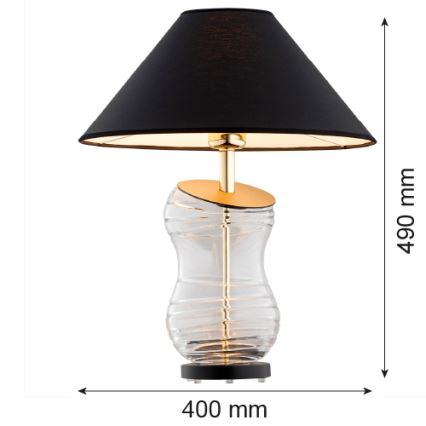 Argon 8037 - Lámpara de mesa VENETO 1xE27/15W/230V negro/latón