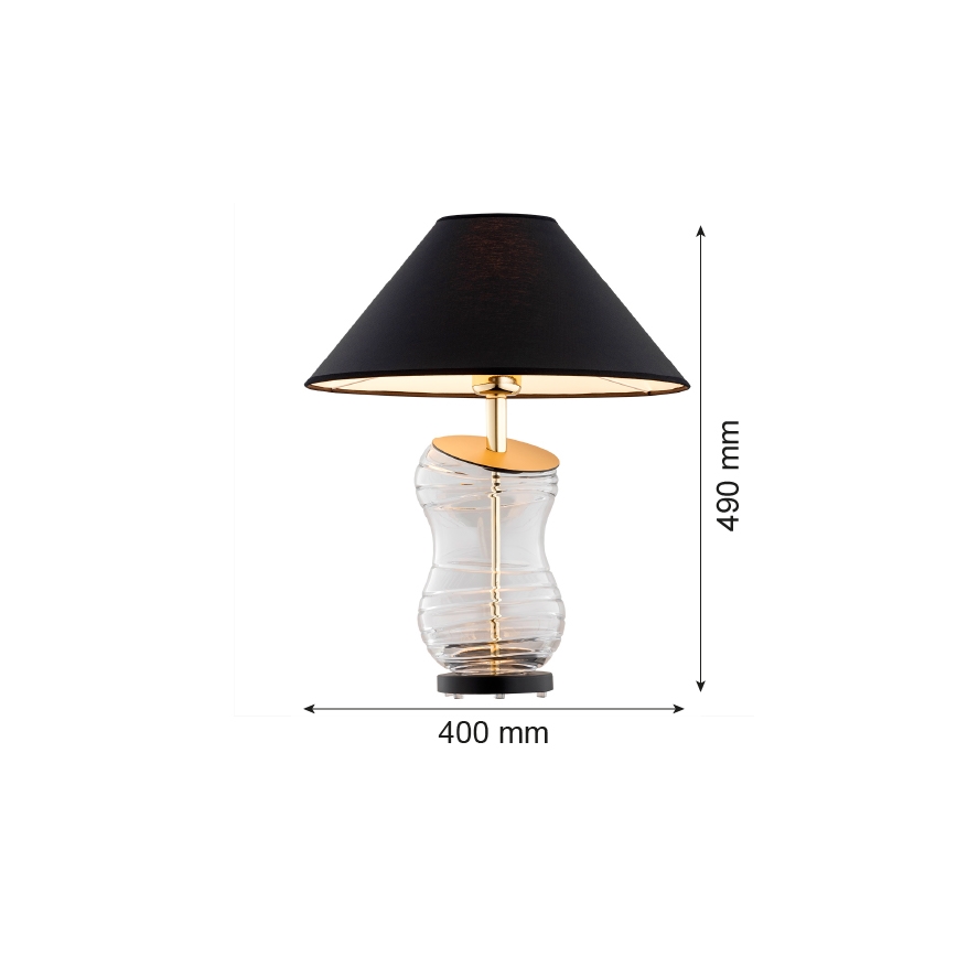 Argon 8037 - Lámpara de mesa VENETO 1xE27/15W/230V negro/latón