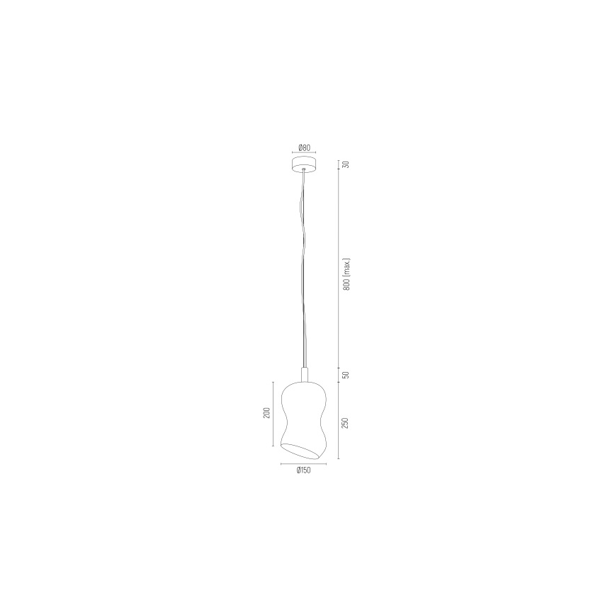 Argon 8038 - Lámpara colgante SALERNO 1xE27/15W/230V dorado
