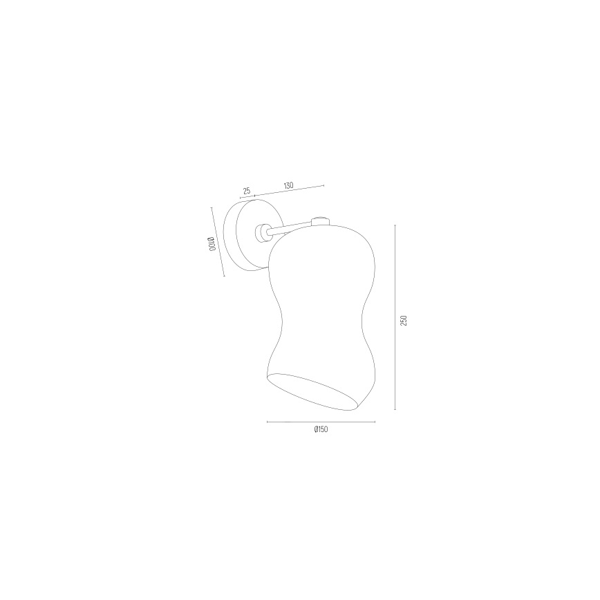 Argon 8046 - Aplique SALERNO 1xE27/15W/230V dorado