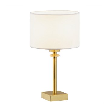 Argon 8047 - Lámpara de mesa ABBANO 1xE27/15W/230V latón/blanco