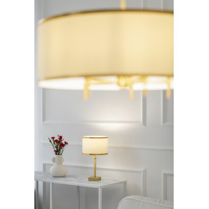 Argon 8049 - Lámpara de mesa ABBANO 1xE27/15W/230V latón/negro