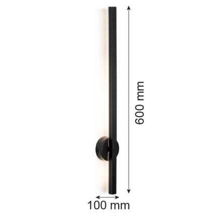 Argon 8052 - Aplique LED ASSE LED/6W/230V negro