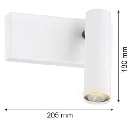 Argon 8064 - Lámpara de pared con foco ETNA 1xG9/6W/230V blanca