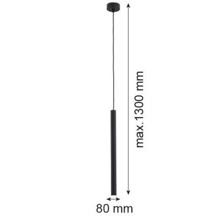 Argon 8067 - Lámpara colgante ETNA 1xG9/6W/230V negro