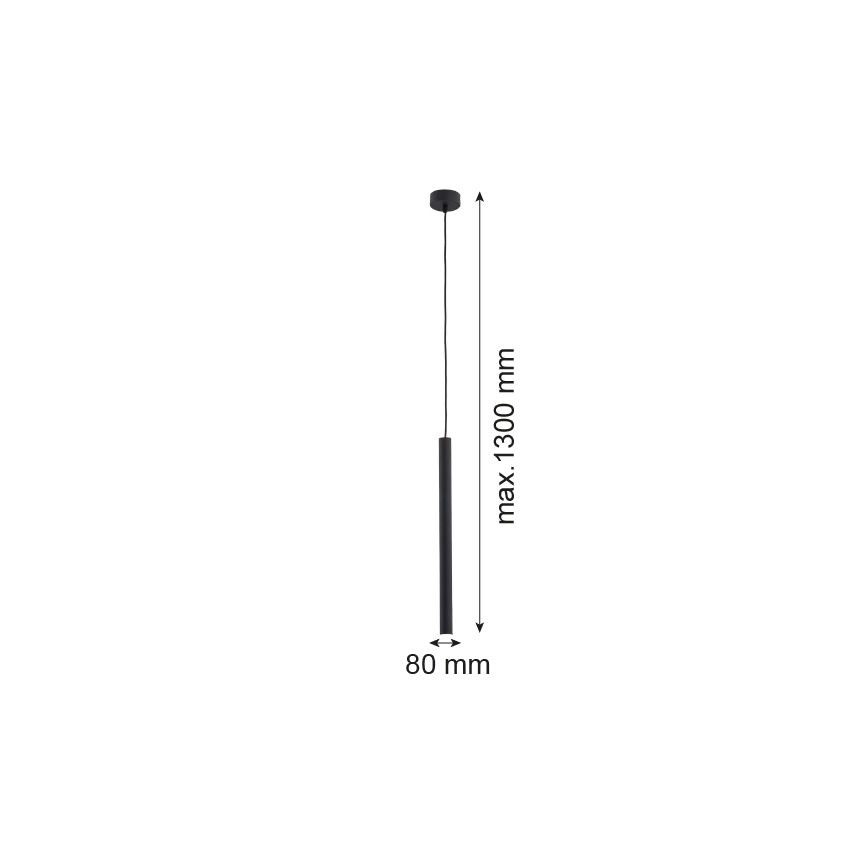 Argon 8067 - Lámpara colgante ETNA 1xG9/6W/230V negro