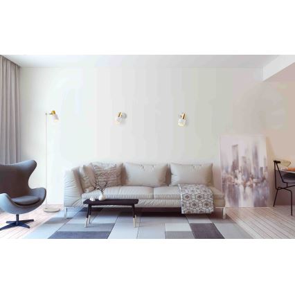 Argon 8111 - Foco de pared DORIA 1xE27/15W/230V verde/latón