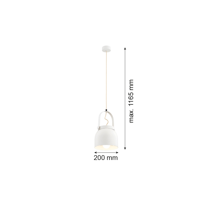 Argon 8280 - Lámpara colgante LOGAN 1xE27/15W/230V diá. 20 cm blanco
