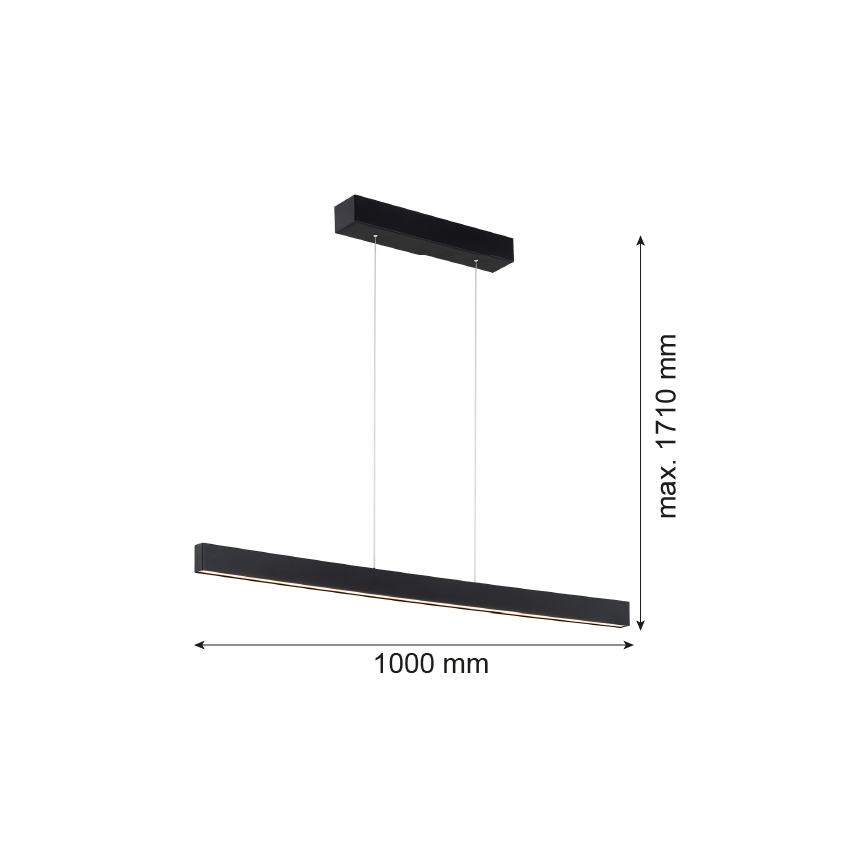 Argon 8303 - Lámpara LED colgante BALANS LED/35W/230V 3000K negro