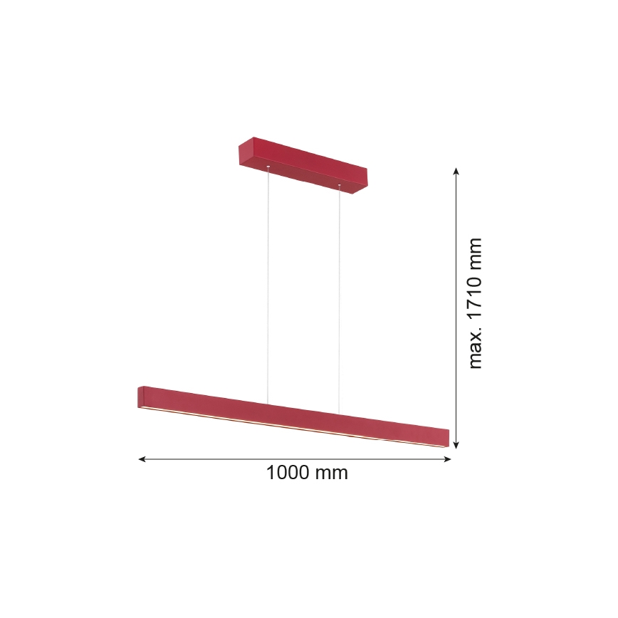 Argon 8304 - Lámpara LED colgante BALANS LED/35W/230V 3000K rojo