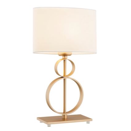 Argon 8310 - Lámpara de mesa PERSEO 1xE27/15W/230V 42 cm color crema/dorado