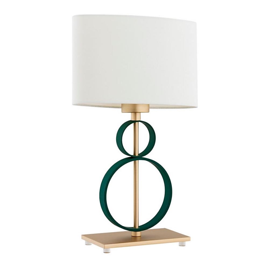 Argon 8317 - Lámpara de mesa PERSEO 1xE27/15W/230V 42 cm color crema/verde