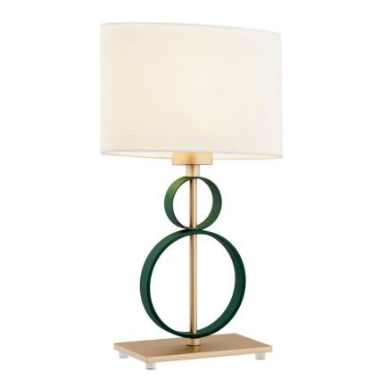 Argon 8317 - Lámpara de mesa PERSEO 1xE27/15W/230V 42 cm color crema/verde