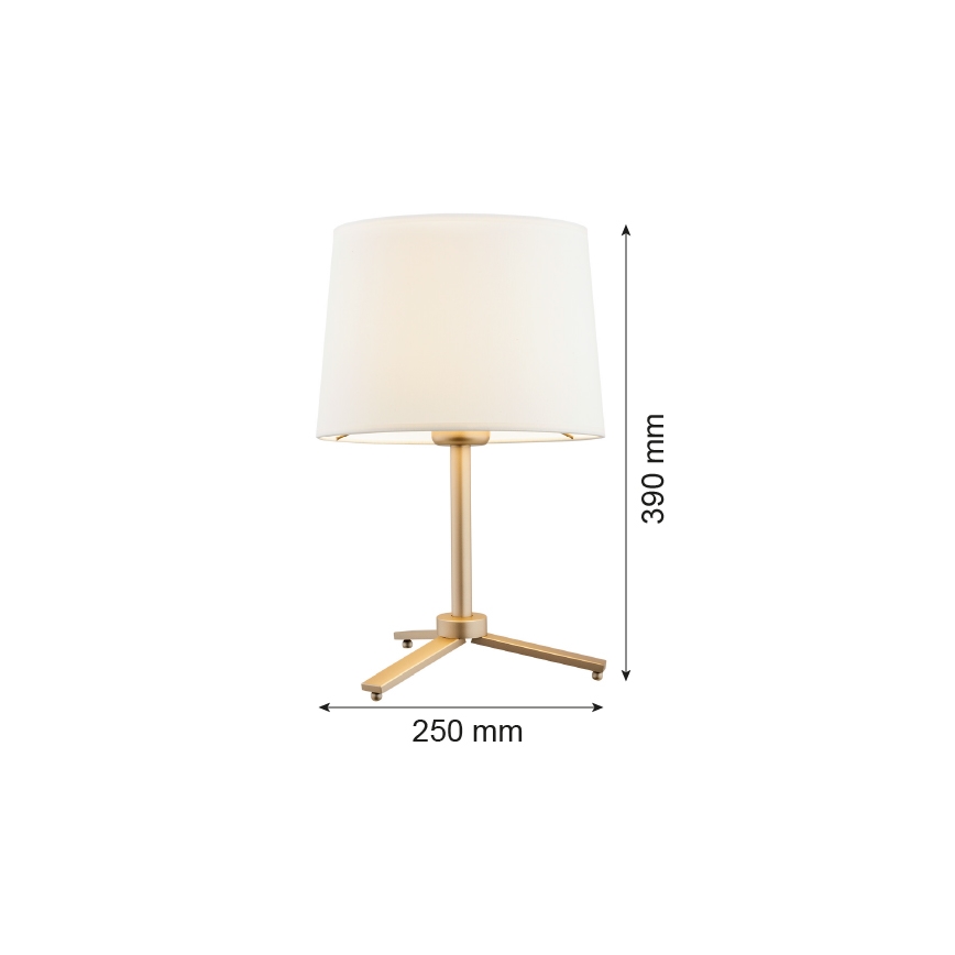 Argon 8318 - Lámpara de mesa CAVALINO 1xE27/15W/230V 39 cm color crema/dorado