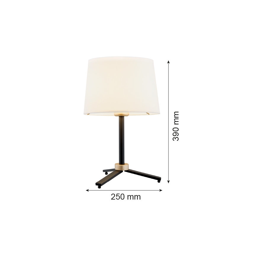Argon 8319 - Lámpara de mesa CAVALINO 1xE27/15W/230V 39 cm color crema/negro