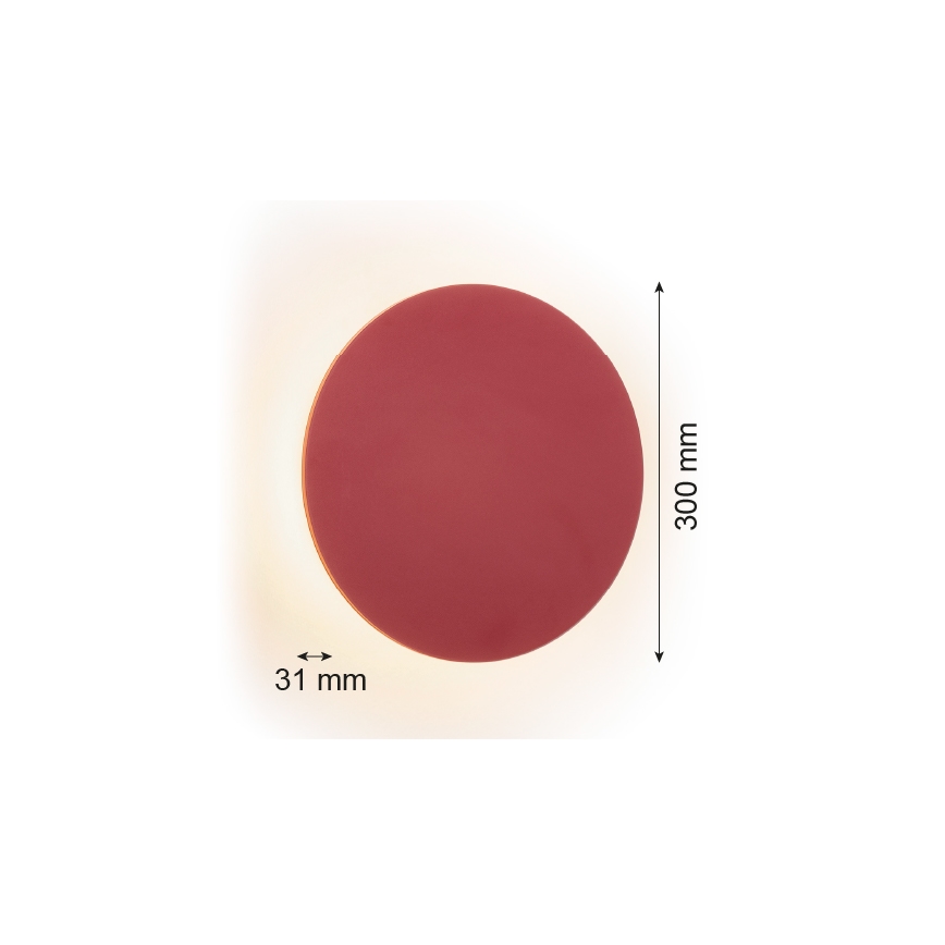 Argon 8322 - Aplique LED OREGON PLUS LED/6W/230V 3000K 30 cm rojo