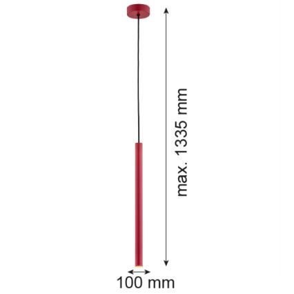 Argon 8331 - Lámpara LED colgante RIO LED/4,2W/230V 3000K rojo