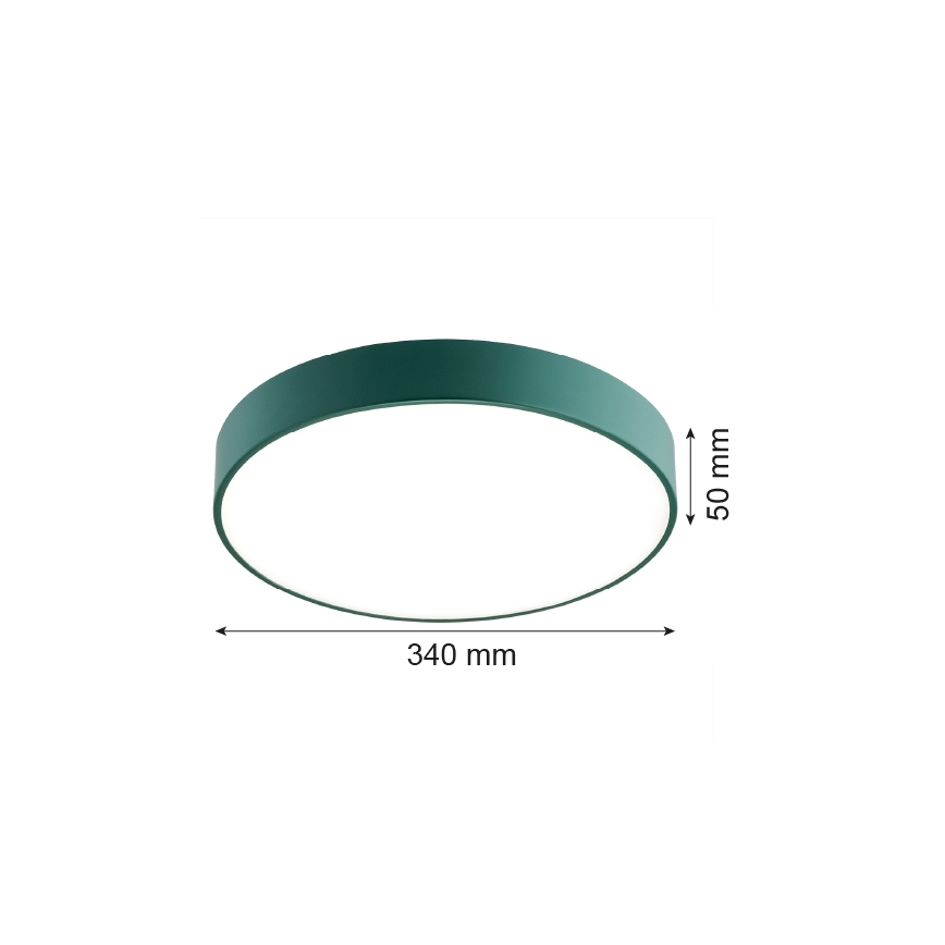 Argon 8335 - Plafón LED TIAMO LED/22W/230V 4000K Verde