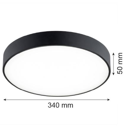 Argon 8348 - Plafón LED TIAMO LED/22W/230V 4000K negro