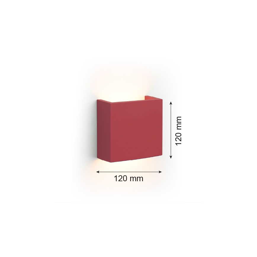 Argon 8361 - Aplique LED GENT LED/3,6W/230V 3000K rojo