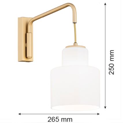 Argon 8371 - Aplique DIUNA 1xE27/15W/230V dorado