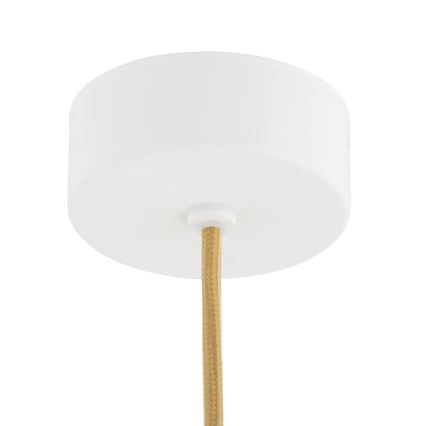 Argon 8451 - Lámpara colgante ALMIROS 1xE14/7W/230V diá. 12 cm alabastro blanco/dorado