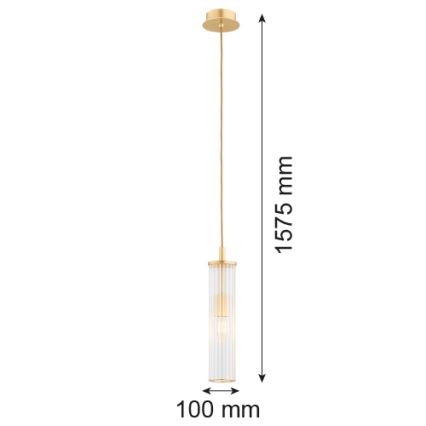 Argon 8489 - Lámpara colgante HAMPTON 1xE14/7W/230V dorado