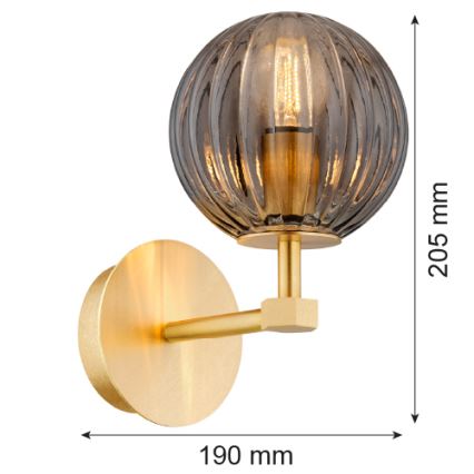 Argon 8508 - Aplique PALOMA 1xE14/7W/230V dorado/negro