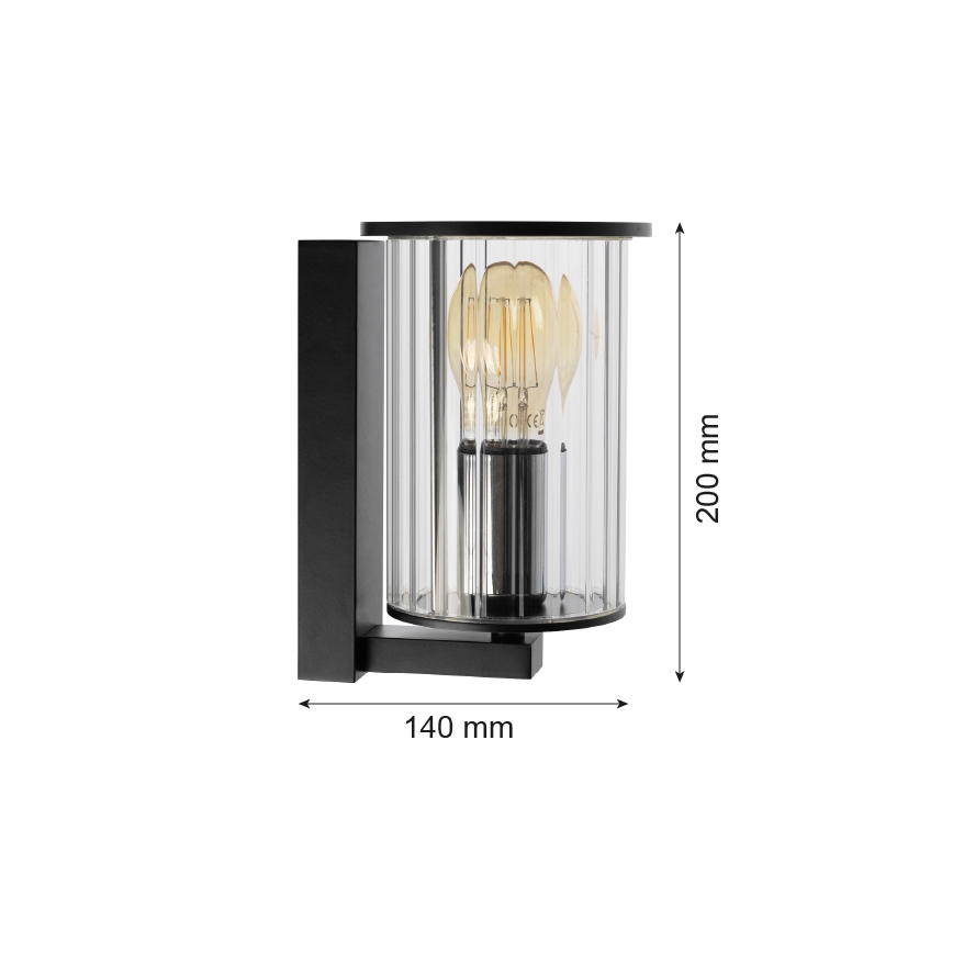 Argon 8748 - Aplique de exterior NORFOLK 1xE27/15W/230V IP44 negro