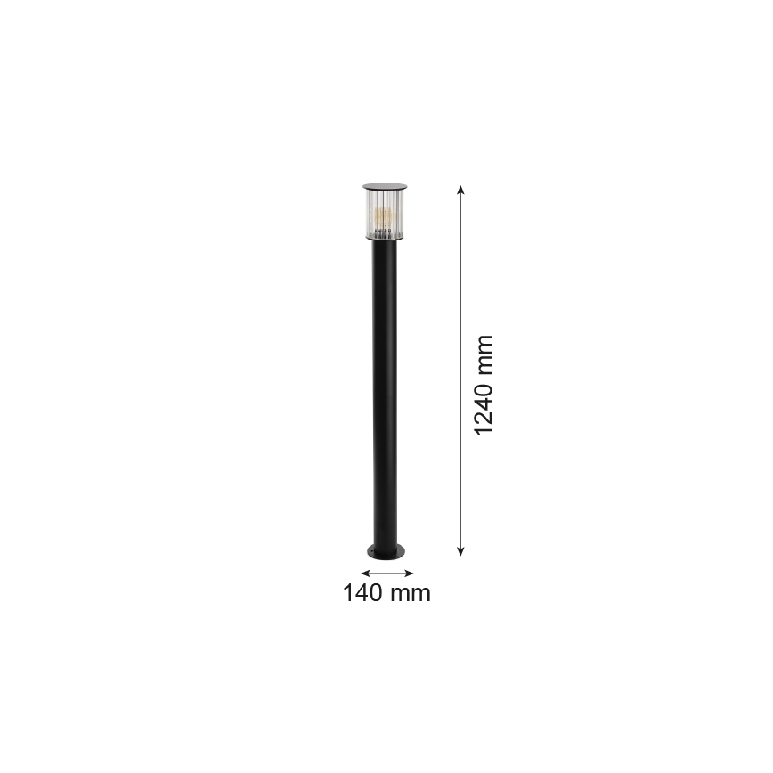 Argon 8750 - Lámpara de exterior NORFOLK 1xE27/15W/230V IP44 124cm negro