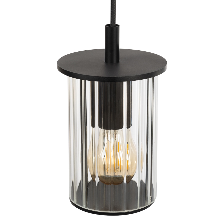 Argon 8751 - Lámpara colgante exterior NORFOLK 1xE27/15W/230V IP44 negro