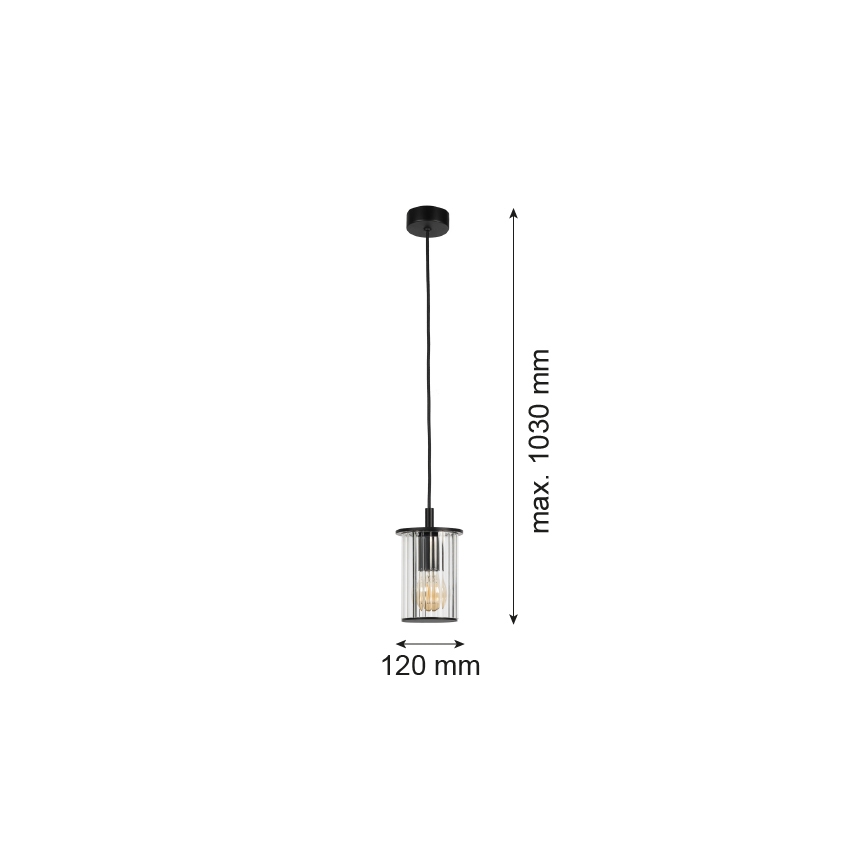 Argon 8751 - Lámpara colgante exterior NORFOLK 1xE27/15W/230V IP44 negro