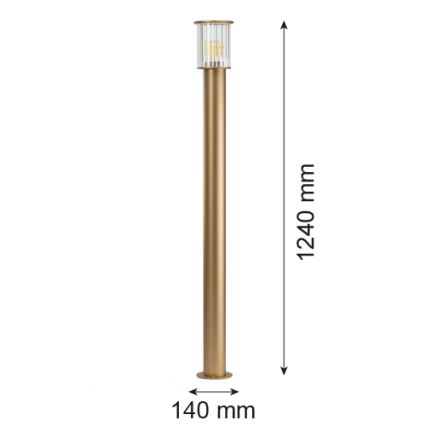 Argon 8754 - Lámpara de exterior NORFOLK 1xE27/15W/230V IP44 124cm dorado