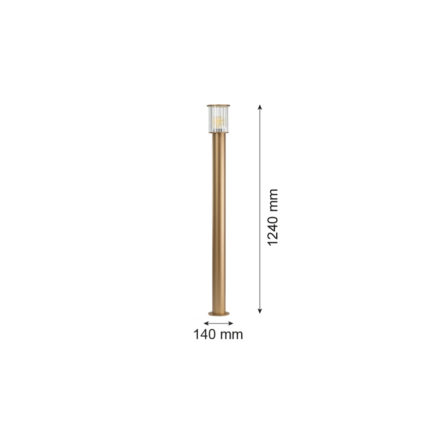 Argon 8754 - Lámpara de exterior NORFOLK 1xE27/15W/230V IP44 124cm dorado