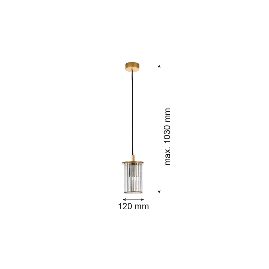 Argon 8755 - Lámpara colgante exterior NORFOLK 1xE27/15W/230V IP44 dorado