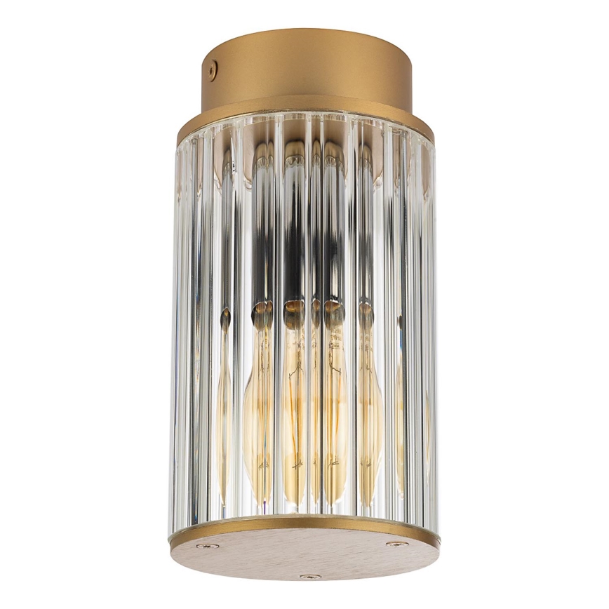 Argon 8774 - Plafón de exterior NORFOLK 1xE27/15W/230V IP44 dorado