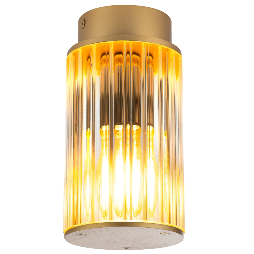 Argon 8774 - Plafón de exterior NORFOLK 1xE27/15W/230V IP44 dorado