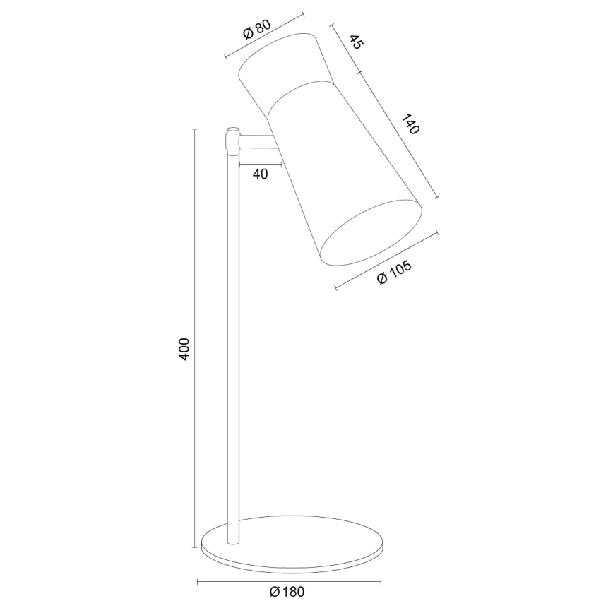 Argon 8875 - Lámpara de mesa LORD 1xE14/7W/230V negra
