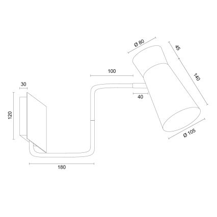 Argon 8879 - Lámpara de pared LORD 1xE14/7W/230V blanca