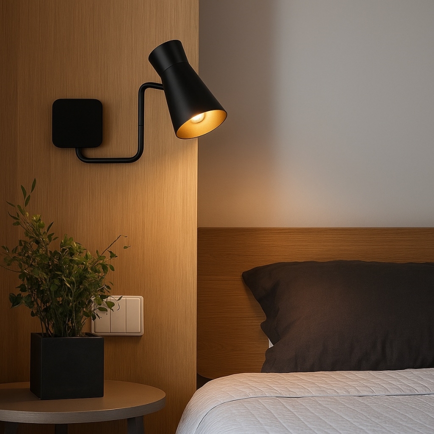 Argon 8880 - Lámpara de pared LORD 1xE14/7W/230V negra