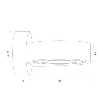 Argon 8902 - Aplique de pared LOTUS 1xGX53/12W/230V terracota