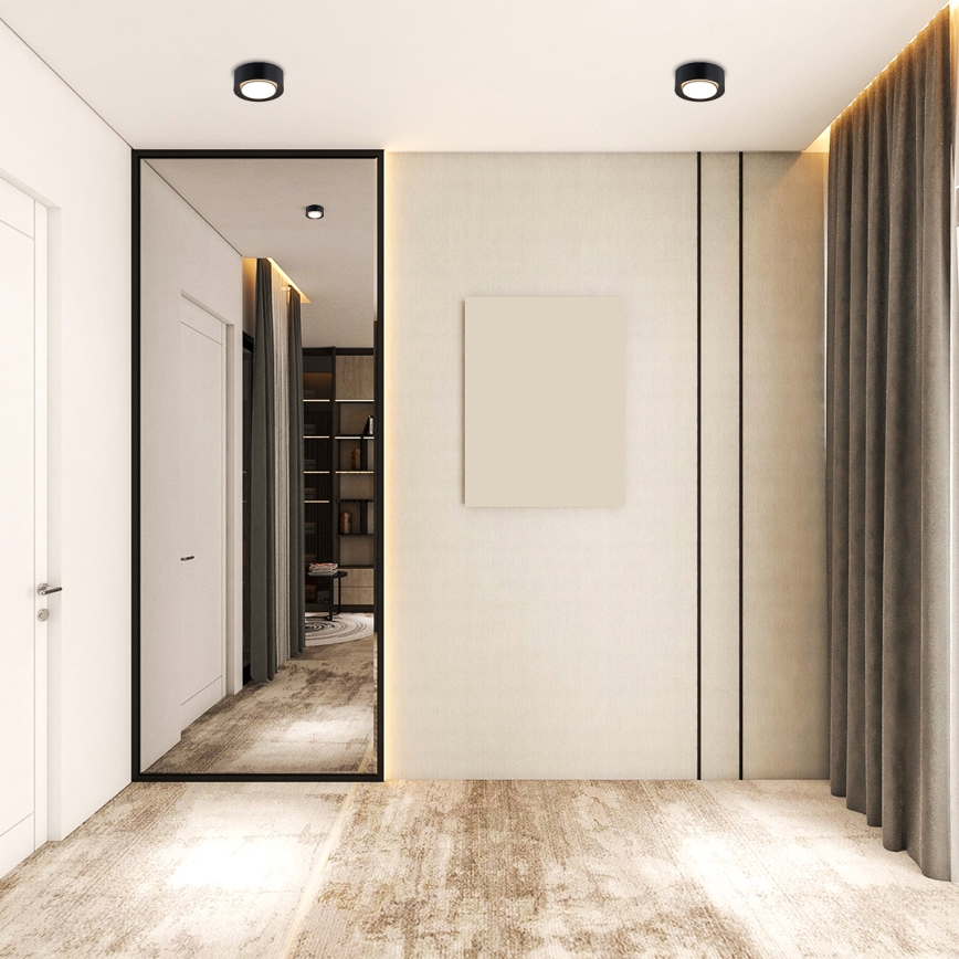 Argon 8905 - Lámpara de techo ELORA 1xGX53/7W/230V, diámetro 11 cm, color negro