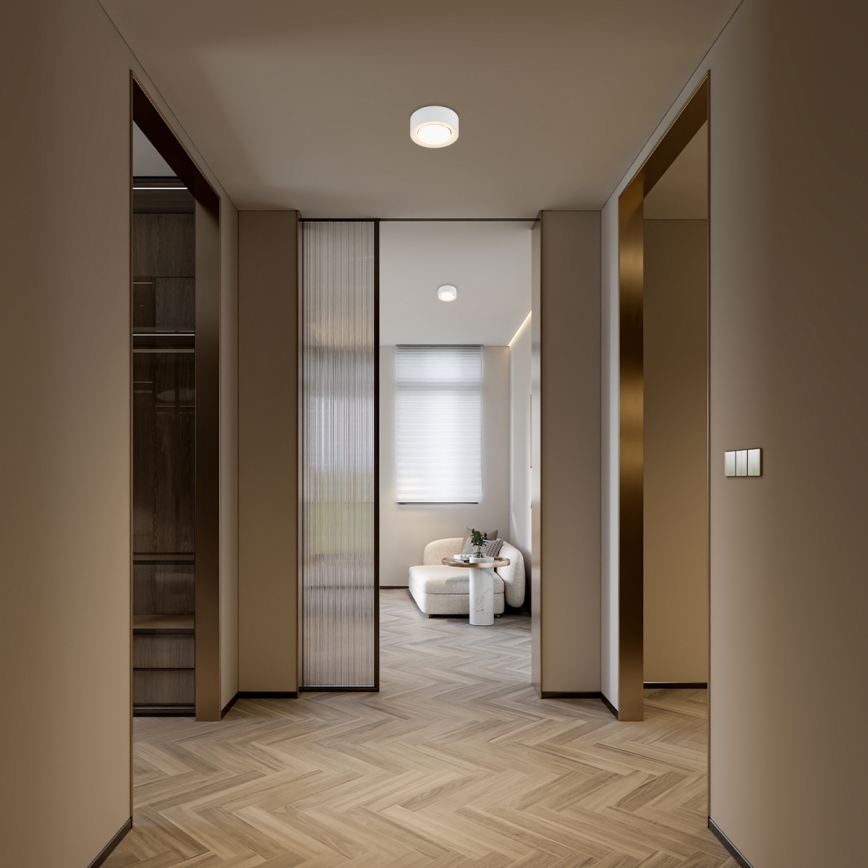 Argon 8915 - Lámpara de techo ELORA 1xGX53/7W/230V diámetro 11 cm blanca