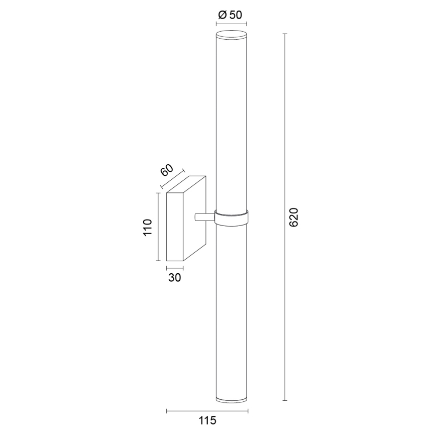 Argon 8925 - Iluminación LED para espejo de baño BATUMI LED/24W/230V 3000K IP44 cromo brillante