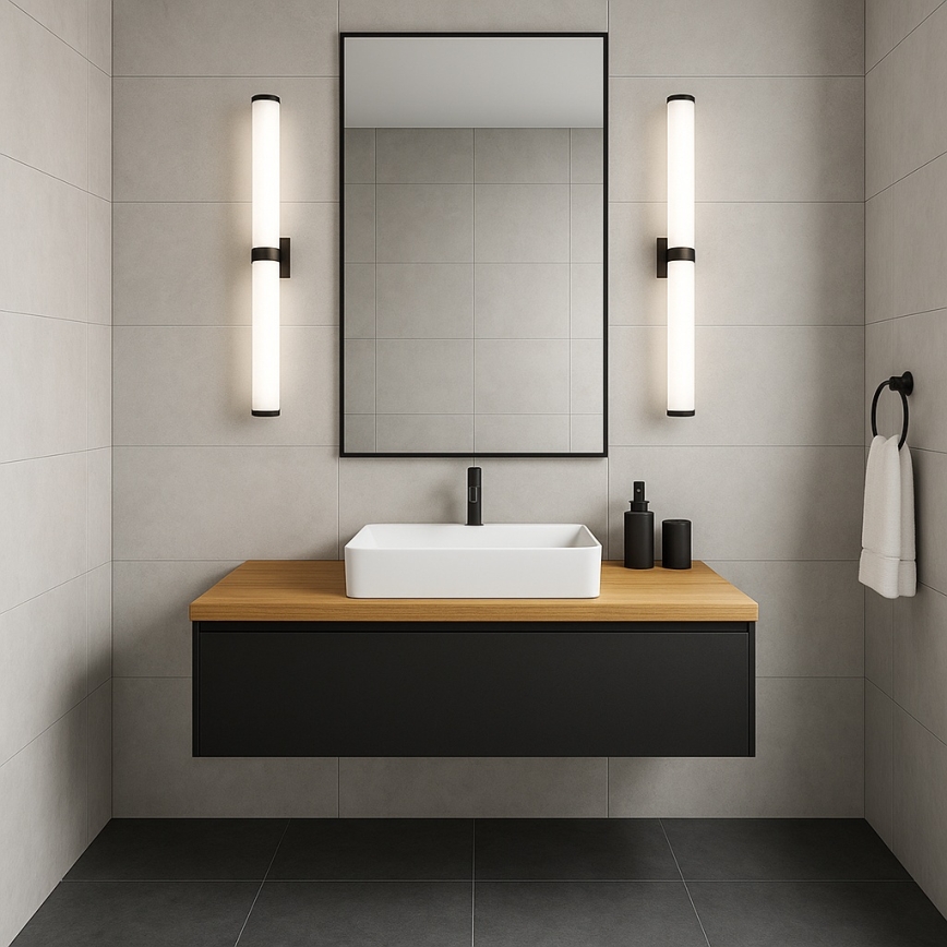 Argon 8927 - Iluminación para espejo de baño BATUMI LED/24W/230V 3000K IP44 negro